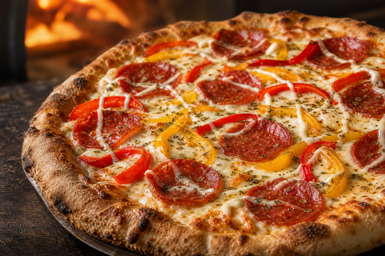 Fjord Spesial med pepperoni, paprika og oregano